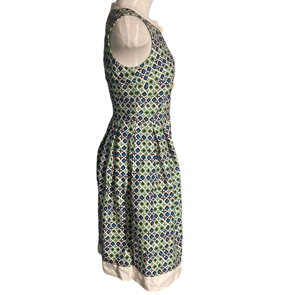 Donna Morgan Button Down Retro Patterned Dress Si… - image 3